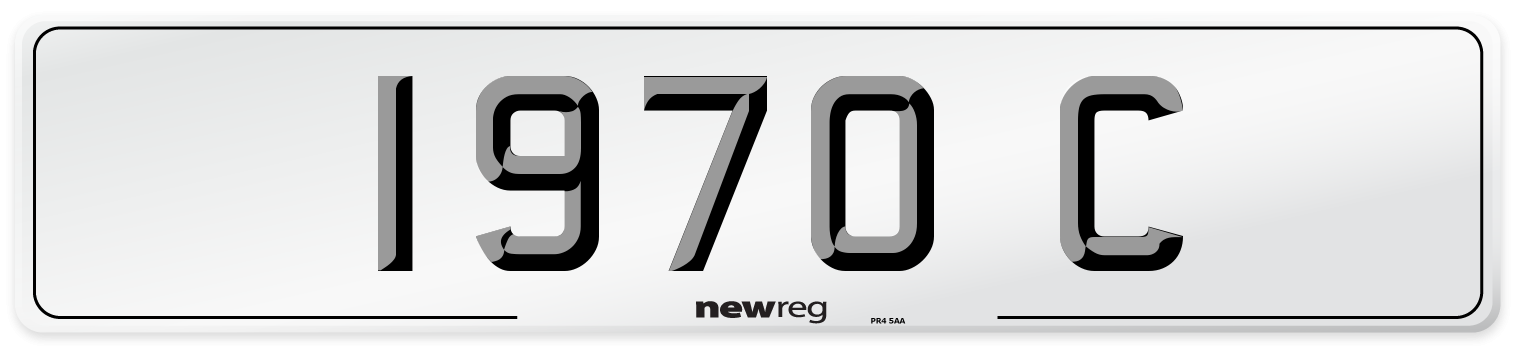 1970 C Number Plate from New Reg